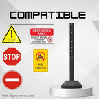 OrangeStar 6-Pack 41" Commercial Sign Holder with Water Weighted Base Set Kit, Portable Warning Sign Stand for Parking Lots, Construction Sites, Events, Includes Bolts & Nuts