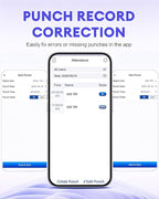 NGTeco APP-Based Time Clocks for Employees Small Business, W2 (Fingerprint+Password) Times Clock, 2.4GHz WiFi Clock in Clock Out Machine Support Shift Schedules, iOS & Android APP, No Monthly Fee