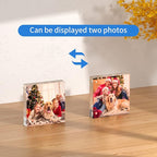 NIUBEE 4x4 Acrylic Frames 3 Pack, Double Sided Clear Picture Print Display Holder