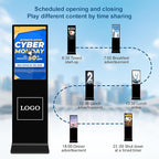 43 in Digital Signage Capacitive Touch Digital Signage Displays,with WiFi USB/APP Software Input Digital Signage Kiosk, Android 11 Digital Signage Player