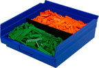 Akro-Mils 40170 Plastic Width Dividers for 4" Tall Shelf Bins Models 30170, 30178, and 30174, Custom Storage Inserts for Tools, Crafts & Supplies, 24-Pack, Black