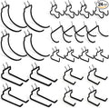 INCLY 24 Pack Heavy Duty Pegboard Hooks, 1/4" Pegboard Drill Holder Tool Utility Hooks, Peg Board Tool Hangers Accessories for Hanging Power Tools, Drill, Hammer, Workbench, Garage