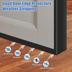 Rubber Edge Trim, 2 inches Self-Adhesive U Channel Edge Protector for Woods, Flexible U Shaped Peel and Stick Edge Banding, Furniture Edge Guard, Fit 2"(50mm), 10Ft, Black