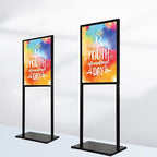 Sign Holder Stand, heavy Duty Pedestal poster for display,18×24 inch slide-in double sided banner poster floor sign holder for indoor Display (18×24)