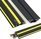 4 ft Cord Covers for Wires on Floor, Heavy Duty PVC Duct Floor Cord Cover, Floor Cable Cover Easy to Unroll Prevent Trip Hazard for Home Office or Outdoor Settings