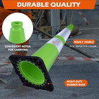 OranclUS 360 Pack 28" Green Traffic Cones with Black Base – Heavy Duty Bulk Traffic Safety Cones for Construction, Commercial, and Public Events (360, Green, 28 Inch)