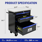4 Drawers Rolling Tool Box on Wheels, Multifunctional Tool Chest Cabinet with Lock, Drawers Rolling Tool Cart Trolley Organizer Tool Storage Case for Garage,Warehouse - DIY Interconnectable