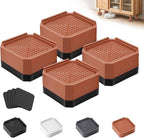 Furniture Risers Bed Risers - Rectangular Adjustable Block Riser for Raising 1.5-3 In. & 4.3 In. Beds, Tables, Sofas, Refrigerators, Washers - Up to 4,000 Pounds (Brown, One Layers 1.5inches)