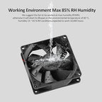 12V 120mmx25mm 4.72inch Small Dual Ball Bearing Window Fan IP44 Moisture-Proof PC Case Fans with Adjustable Speed Controller 3V-12V 1000-3000RPM for Compact Spaces