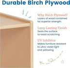 ECR4Kids 5-Section Straight Coat Locker, Classroom Furniture, Natural