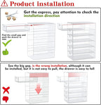 Makeup Organizer Storage With 16 Drawers, 4 Pcs Desktop Office Supplies, Desk Organizers, Clear Accessories, Dustproof Storage Drawer and for Make Up, Jewelry, Pen, Stationary