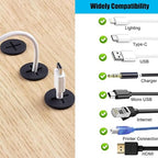 TuTuYa 10PCS Desk Grommet, Desk Grommet 1 Inch (25mm) Desk Cable Grommet Desk Cable Hole Covers with Hole Saw, Ideal Solution for Office and Home Table Cable