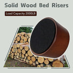 Furniture Raisers Bed Risers - 2 Inch Wooden Circle Heavy Duty Furniture Height Extenders Lifts for Sofa Couch Desk Chair Table Base Raising Space, Convenient Store and Cleaning, Pack of 4