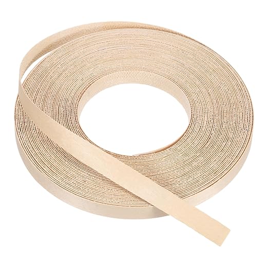 PATIKIL Maple Edge Banding, 1/2 in x 49.2 ft Wood Veneer Tape, Pre-glued Flexible