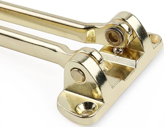 HASWARE Home Security Door Lock Swing Bar,Black Alloy Anti-Theft Door Guard Latch for Front and Inside Door, Safety Childproof Reinforcement Door Stopper (Golden)