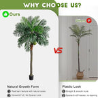 9FT Large Artificial Palm Tree Big Faux Tropical Phoenix Trees Indoor Outdoor Realistic Floor Plants Tall Fake Plant for Home Living Room Office Decor Porch Outside Patio arboles para decoracion