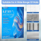 Acrylic Sign Holder 8.5 x 11 Wall Mount, Adhesive & Magnetic Back - Vertical or Horizontal Mount for Office, Classroom, Retail Displays on Glass, Doors, Wood, or Other Smooth Surfaces