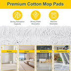 36" Commercial Dust Mops for Floor Cleaning with Replacement Mop Pad, Heavy Duty Large Dust Mop for Hardwood Floors,Industrial Floor Duster Wet Dry Mop for Office Garage Warehouse Factory Mall