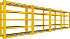 REIBII 72''H Garage Shelving 3010 LBS Storage Shelves Adjustable Metal Shelving 5 Tier Metal Shelves for Storage Industrial Shelf for Kitchen Pantry Warehouse Basement 72" HX35.5 WX16 D, 4 Pack