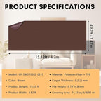 Marine Carpet,5 FT x 15 FT Brown Indoor Outdoor Carpet 0.2" Thick Boat Carpet with Water-Proof TPE Backing, Non-Slide Outdoor Marine Carpet Roll for Home, Patio, Porch, Deck