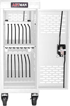 Laptop and Tablet Charging Cart, 16 Unit Device Mobile Charging Station for Chromebook, Tablet, Laptop, with Charging Port Screen Size Up to 16.3", Suitable for Office, Classroom, etc (Antique White)