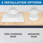 Mount-It! Anti-Theft Tablet Kiosk, Locking Countertop Tablet Enclosure with Freestanding Base, Universal Enclosure for iPads Gen 7, 8, 9 and 10, iPad Pro, iPad Air, White