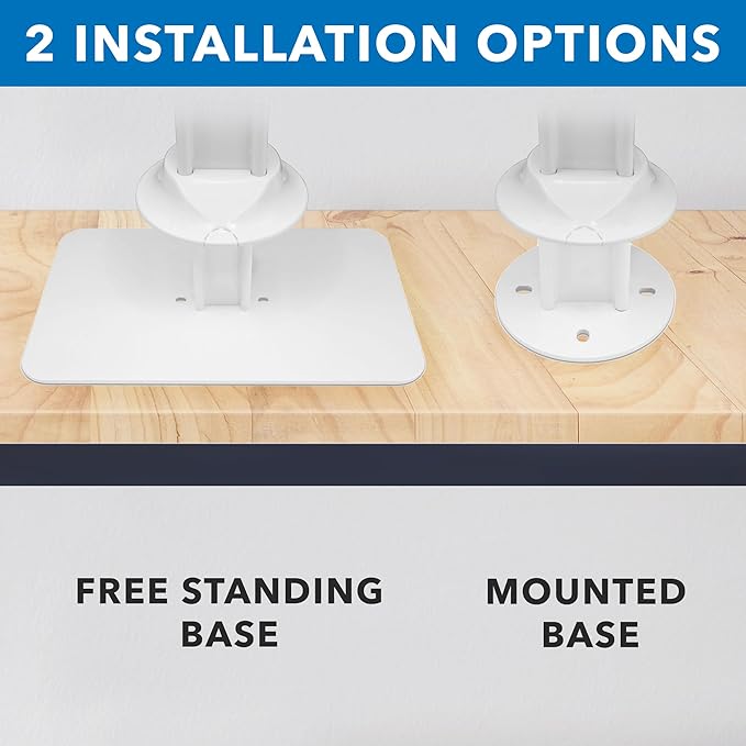 Mount-It! Anti-Theft Tablet Kiosk, Locking Countertop Tablet Enclosure with Freestanding Base, Universal Enclosure for iPads Gen 7, 8, 9 and 10, iPad Pro, iPad Air, White