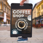 Jumbl A-Frame Signboard 22” x 28” Display Surface – Large Outdoor Sandwich Board w/Weather Resistant PVC Sign Protector & Sand Fill Holes – Dual Signage Stand for Storefront Sidewalk Curb (Black)