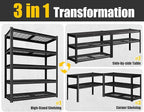 PrimeZone 72" H Heavy Duty Garage Shelving 2500 LBS 5 Tier Heavy Duty Storage Shelves Adjustable Industrial Metal Wire Shelf Unit for Garage,Basement,Pantry,Warehouse,Commercial,48" W X 24" D X 72" H