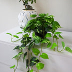 Fake Pothos Hanging Plants, 33" Artificial Hanging Plant, Faux Pothos Vines Hanging Plant Greenery for Home Living Room Indoor Outdoor Decor