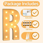 Marquee Letters 4 Feet Tall Large Light Up Letters R Wedding Mr and Mrs Sign Marry Me Engagement Party Decor Yellow Light Birthday Decorations Balloon Arch Kit Foam Sign R