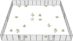 FXW Garden Fence Outdoor for The Yard – 40in(H) x 109.4ft(L) Heavy Duty Metal Animal Barrier for Dog and Rabbit, Decorative Dog Fence, 48 Panels, Silver