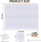 Large Felt Bulletin Board 35x47 Inch, 12pcs Peel and Stick Felt Wall Tiles Modern Push Pin Board for Wall Organization