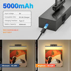 JUSHENG Battery Operated Picture Lights for Wall Brushed Grey 3CCT Dimmable Gallery Lights with Remote and Timer Wireless Painting Lights for Artwork, Display, Portraits 15.35'' Inch 3W