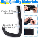 48-Inch Zippered Rigging Sleeve with Marine Cable Boot Diameter 4 2/5" with Cable Tie Universal Fit for Yacht Cable Management Kit