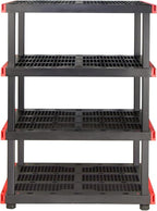 CX Craftsman, 4-Tier Highly Durable Storage Rack, 200lbs/shelf, (55H x 40W x 24D), Interlocking Shelving Unit and Weather-Resistant Design, American Made Garage Shelf