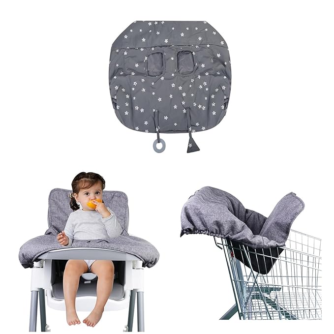 Foldable Portable Infant Shopping Cart Cover with 360 Protections for High Chairs and Restaurants Easy to Baby High Chair Replacement Part