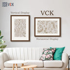 VCK 20x28 Picture Frame 5 Pack, Brown Wood Poster Frame with Exclusive Wood Grain, Wall Hanging