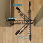 Extra Wide Baby Gate Tension Indoor Safety Gates Black Metal Large Pressure Mounted Pet Gate Walk Through Long Safety Dog Gate for The House Doorways Stairs (33.86"-38.58"/86-98CM, Black)