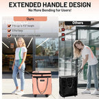 (Large) Fanwoli Reusable Grocery Bag on Wheels with Upgraded Wrinkle-Resistant Fabric | Enhanced Stability Wheels & Extended Handle | Foldable Shopping Trolley for Laundry, Carries Up to 130 L
