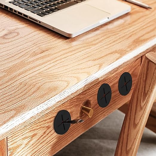 12 Pcs Cable Cord Grommet Silicone Cable Grommet 3/4" Wire Hole Cover Cable Management Wire Organizer Cable Pass Through Desk Grommet for Table, Computer Desk, Office, Home (Black)