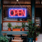22" X 11" Led Neon Open Signs for Business, Large Open Signs, Plug In Electric Light Up with ON/OFF Switch, Ultra Bright Open Sign for Bar Salon Coffee Stores Club Hotel
