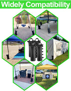 120LBS Extra Large Heavy Duty Canopy Weights Sand Bags for Ez Pop Up Canopy Tent Gazebo Outdoor Instant Sun Shelter Patio Umbrella, Upgraded 5 Full-Sized Magic Stick and 2 Nylon Handles, 4Pack