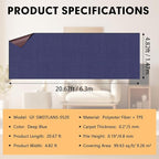 Marine Carpet,5 FT x 20 FT Deep Blue Indoor Outdoor Rug 0.2" Thick Boat Carpeting with Water-Proof TPE Backing, Non-Slip Outdoor Marine Carpet Roll for Home, Patio, Porch, Deck