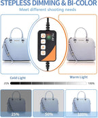 Photo Box, Travor Bi-Color Photo Studio Box, 39"/100cm Dimmable Photo Booth Shooting Tent Tabletop Photography Lighting Kit with 252 LED Lights, 13000LM, 4 Color Backdrops for Product Photography