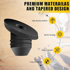 200Pack 30 Degree Angle Rubber Cable Railing Grommets for 1/8" 5/32" 3/16" Cables for Wood/Metal Cable Railing Posts, 1/8" Slant line Cable Railing Grommet,Cable Railing kit for Metal