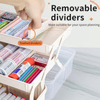 12.5in 3-Layer Multipurpose Craft Organizers and Storage with Adjustable Dividers, Portable Tackle Box, Folding Art & Craft Case for Medicine, Tool, Sewing Organizer (White)