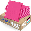GSSUSA Large Bubble Mailers 10.5x16 Inch 250 Pack Pink Padded Envelopes, Strong Adhesion Bubble Mailer Self-Seal Bubble Envelopes for Mailing Clothes,Magazines