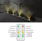 Indoor Spotlight, Battery Operated Spotlights with Remote, Picture Lights for Wall, Plant Tree Spotlight with Timer, Up Lights for Art Display Dartboard Painting Artwork Accent Frames-Gold