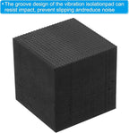 PATIKIL Rubber Anti-Vibration Pads, 4 Pcs Square Vibration Isolation Mats 1.97" x 1.97" x 2" for HVAC, Air Conditioner, Air Compressor, Washer, Dryer, Black